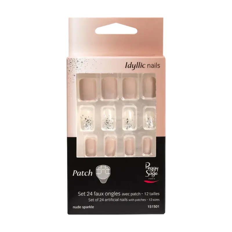 Peggy Sage Idyllic Nails Artificial Nails With Patches 24pcs Sizes - Nude Must-Have
