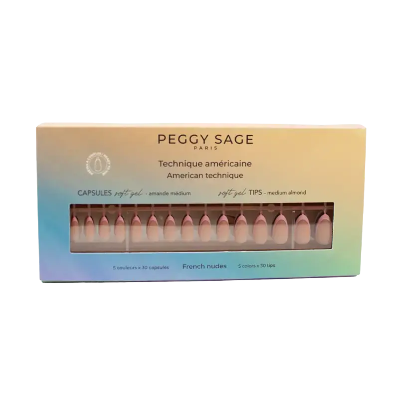 Peggy Sage Soft Gel tips French Nudes 150pcs Medium Almond Bestpreis
